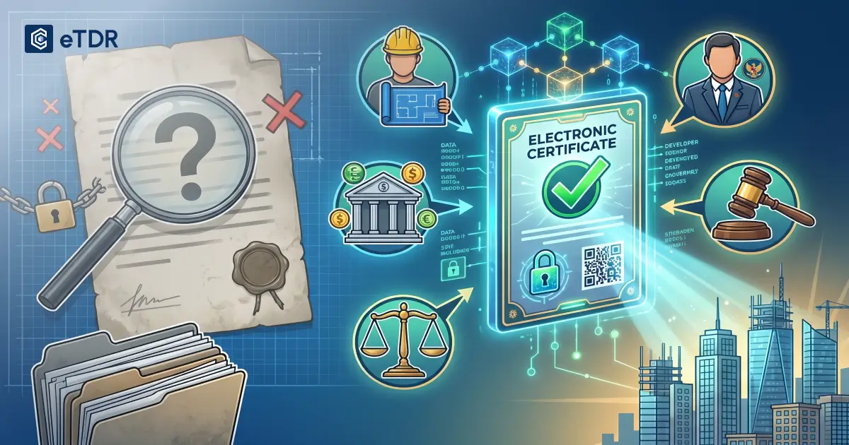 Digital TDR certificate verification using QR code on e-TDR platform in India